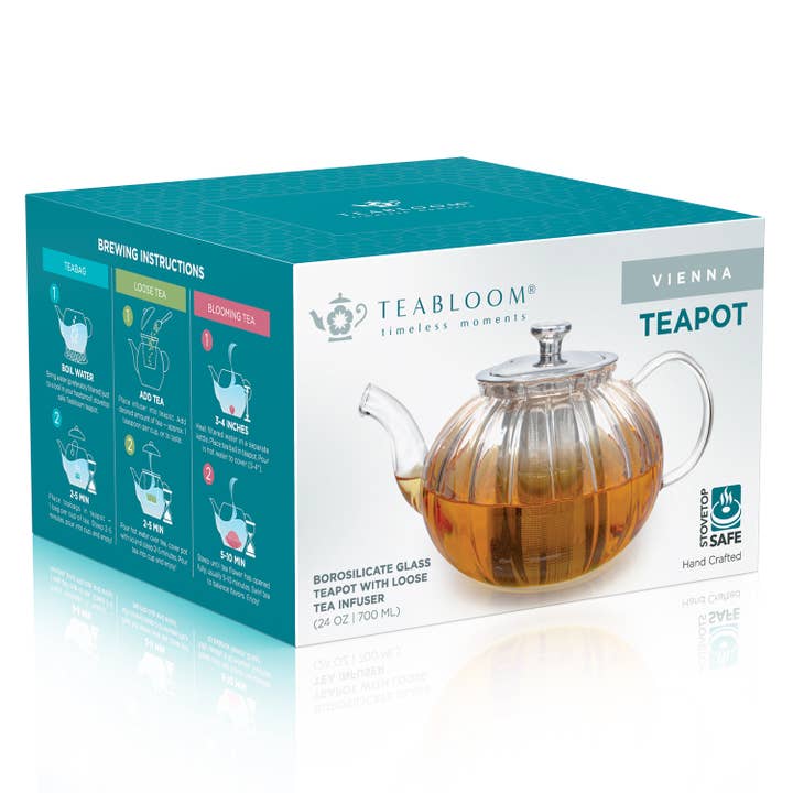 Teabloom - Wholesale Tea Pot - Teabloom Vienna Glass Teapot With Removable Infuser