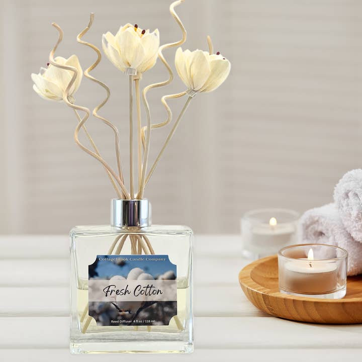 Fresh Cotton Reed Diffuser for wholesale by Cottagebrook Candle Company