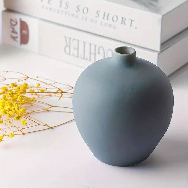  pcs black Yellow Blue Beige  Ceramic Cylinder Vases Set - Minimalist Rustic Home Decor for wholesale on Faire3