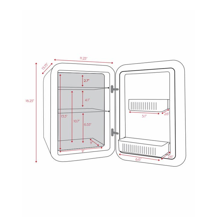 Concord 20 Liter Large Mini Fridge with Temperature Control for wholesale by Cooluli