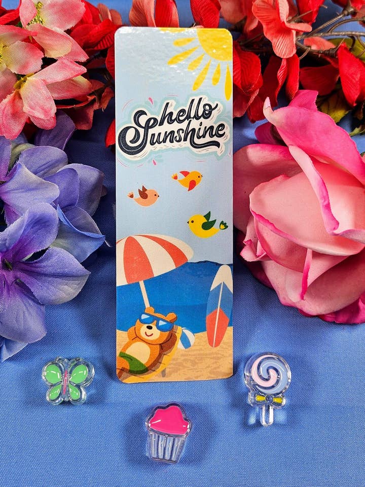 Bonjour Signet Plastifié Vibes de Plage Ensoleillée pour la vente par Autumnmist Boutique