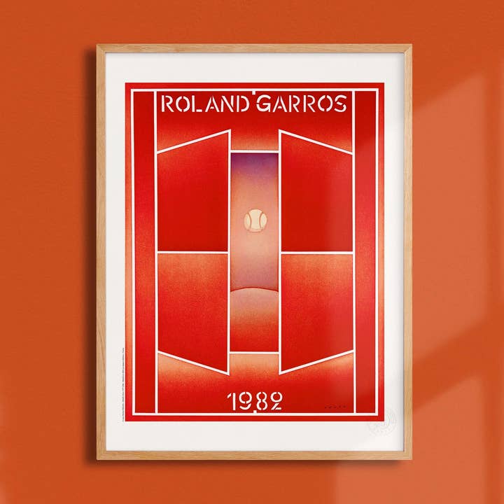 Poster Roland-Garros Jean-Michel Folon, 1982 - FFT0003 voor wholesale door Oneart