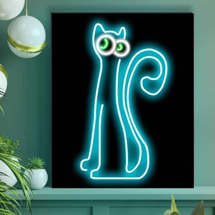 LED Neon Sign CA T with remote control for wholesale by Mad About Neon