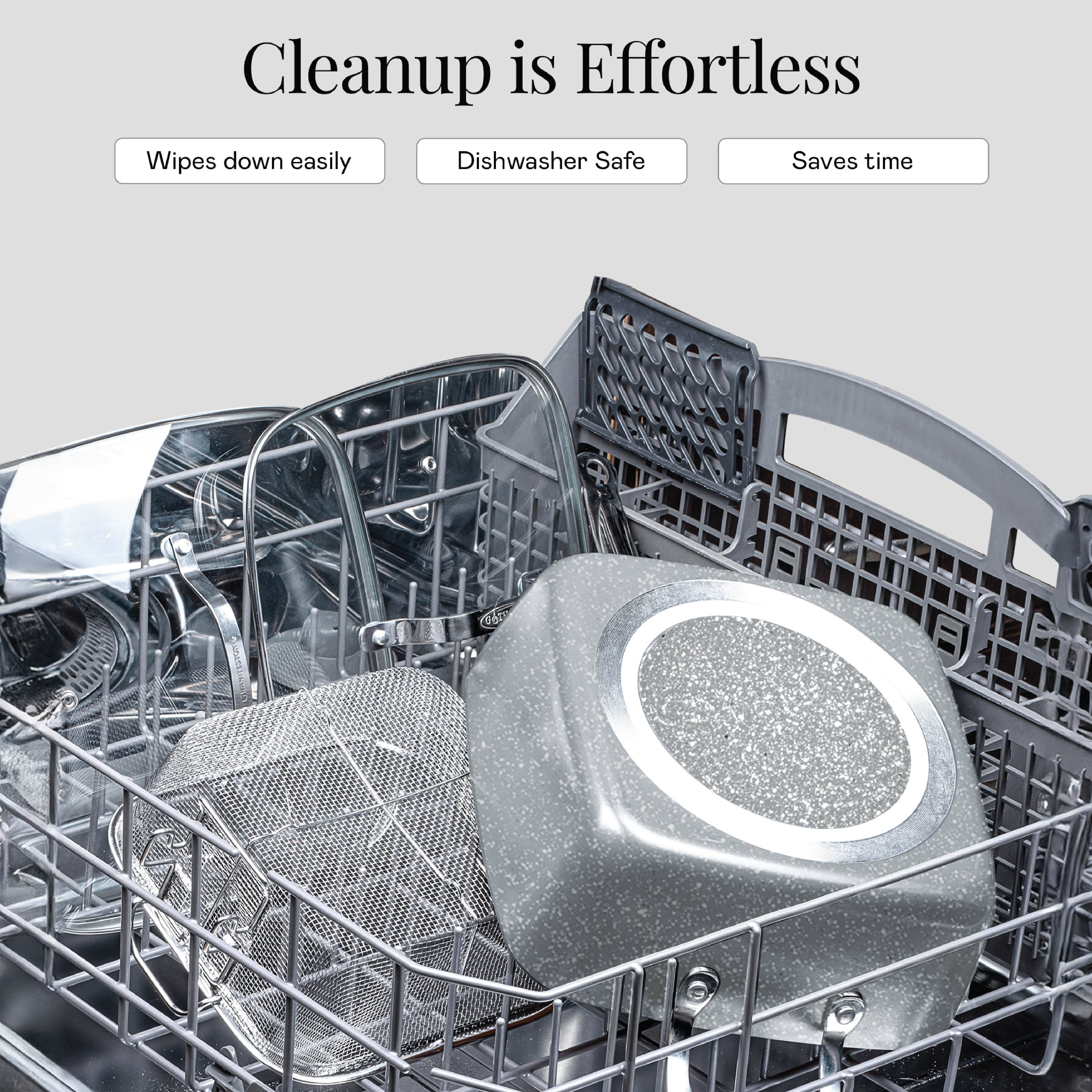 Gotham Steel/Granitestone - Wholesale Cookware Set - GraniteStone Ceraluxe 20 Piece Cookware set (Grey) Speckle7