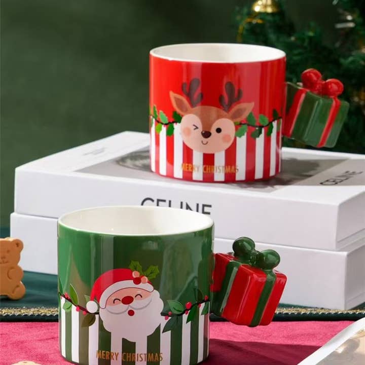 Esoterica Arte - Vendita all'ingrosso Tazza - Tazze natalizie in ceramica 340ml (2 pezzi)0