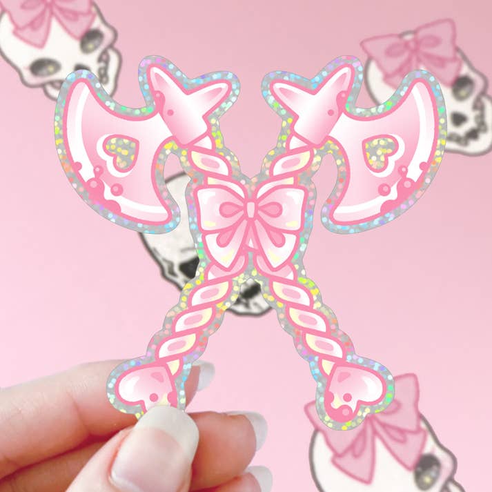 Adesivo in vinile Ascia del Boia Kawaii per la vendita all'ingrosso da parte di Black Serotonin