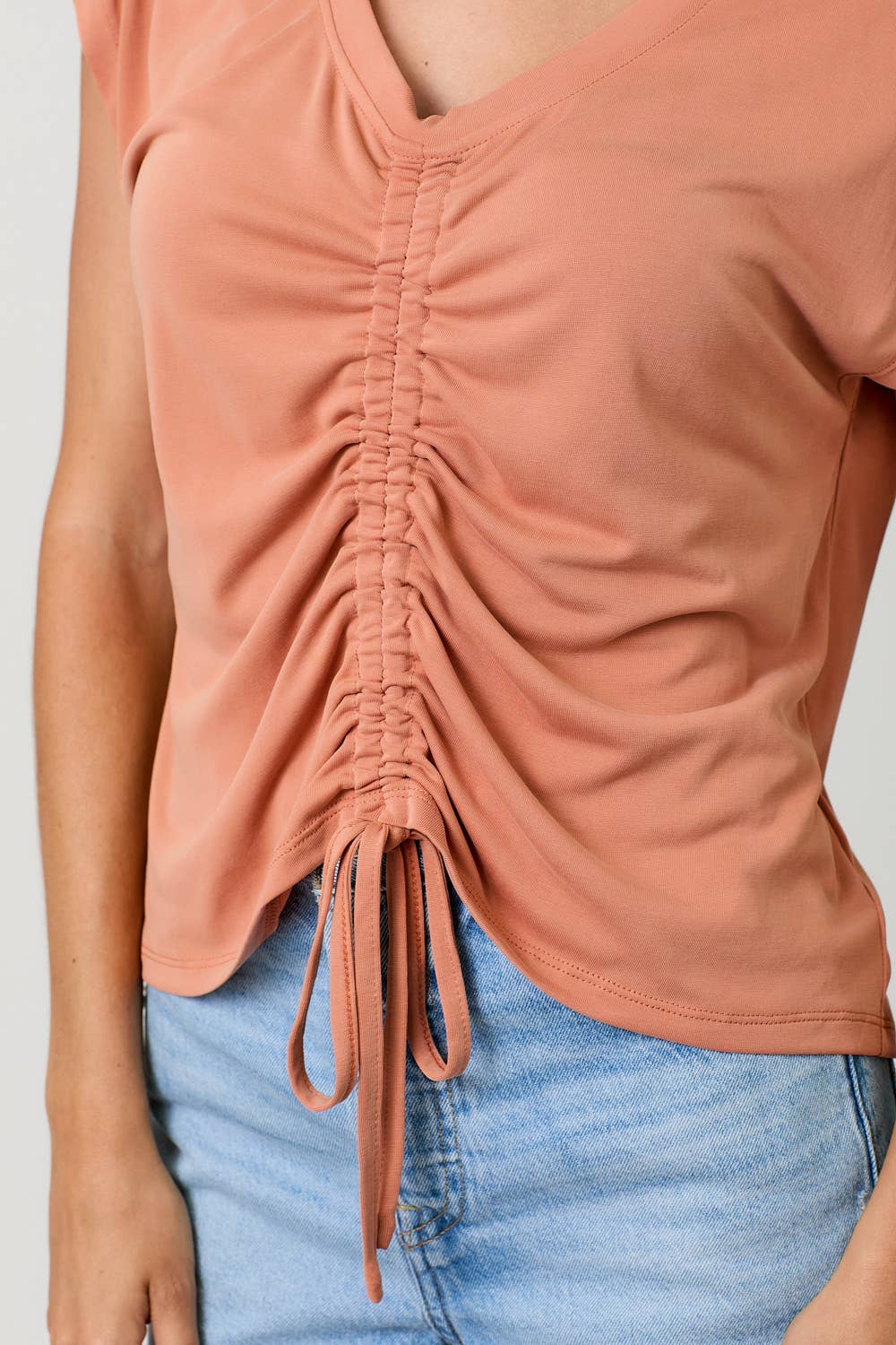 Mystree - Wholesale Knit Top - Women's - 20020 Front Ruche Modal Top 35