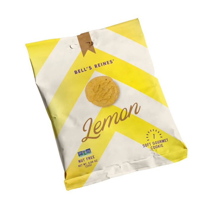 Lemon Soft Single Gourmet Cookie Snack Packs for wholesale by Bell’s Reines Gourmet Miniature Cookies