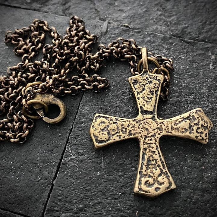 Bronzo Antica Croce Maltese, Gioiello Religioso Uomo per la vendita all'ingrosso da parte di Johnny Ltd.