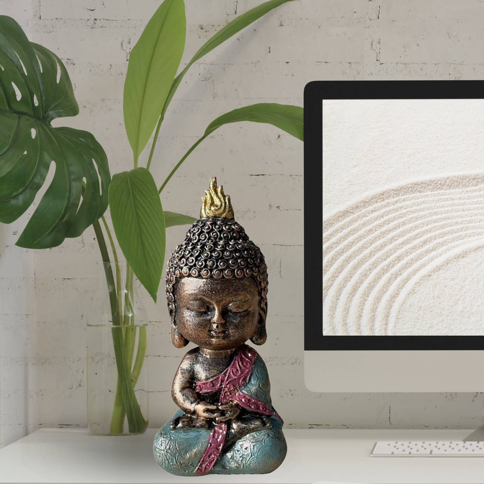 Zen'Arôme - Wholesale Decorative Figurine - Baby Buddha Statuette - Feng Shui Decoration and Zen Gift6