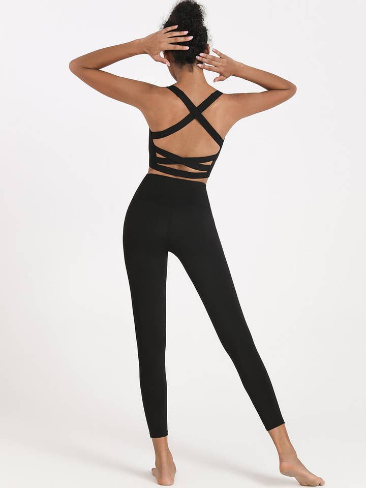 React Activewear – wholesale Sports bra – Women's – Kathryn Sports Bra - Black4