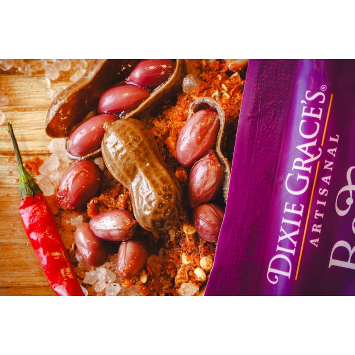 Dixie Grace's Boiled Peanuts - Wholesale Nuts - Dixie Grace's Boiled Peanuts 4oz Hot & Spicy - 12-ct Case4