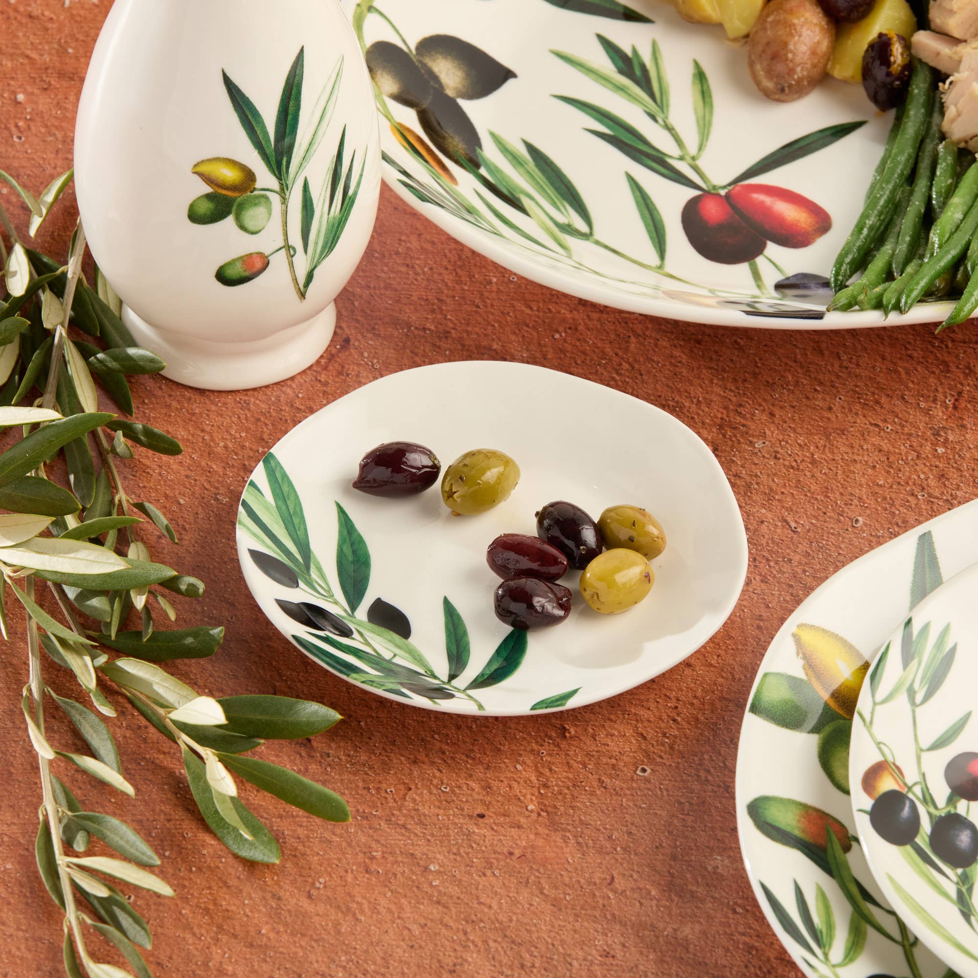 Certified International - Wholesale Serving Plate - Oliva Canape Plate 6in Pairs with Verde