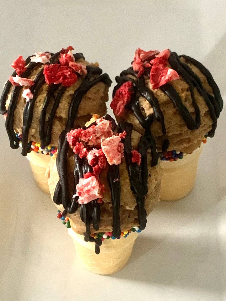 Banana Split Haagen Dogz for wholesale by The Blue Cerebus Dog Bakery