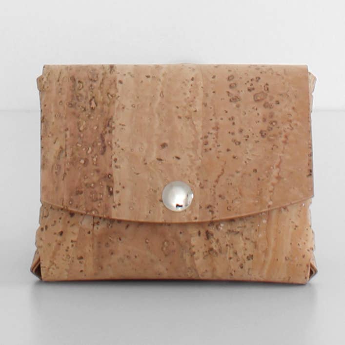 Snap Coin Pouch in Natural Cork for wholesale by nest PURE