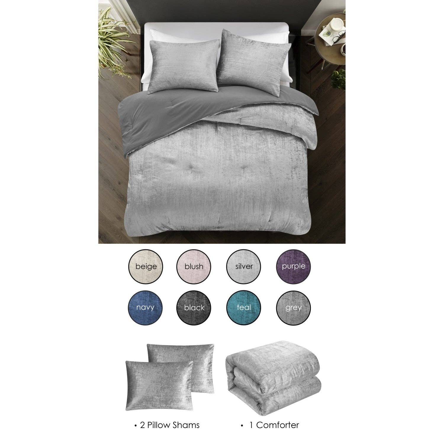 Inspired home - Wholesale Bedding Set - Moriah Comforter Set17