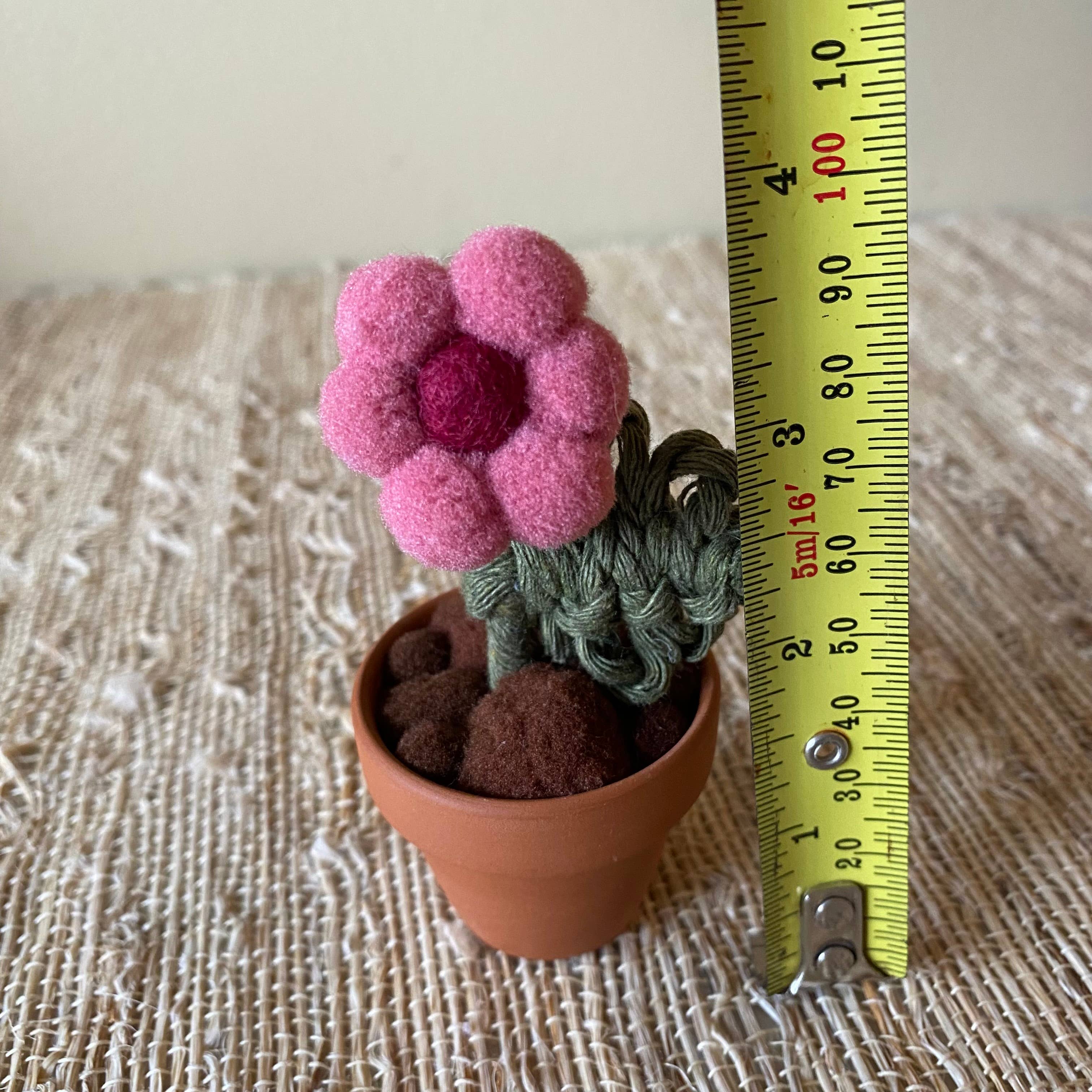 ForgetBKnot - Wholesale Artificial Flowers - Pompom, Felt & Macrame Forever Fibre Flower - Mini4