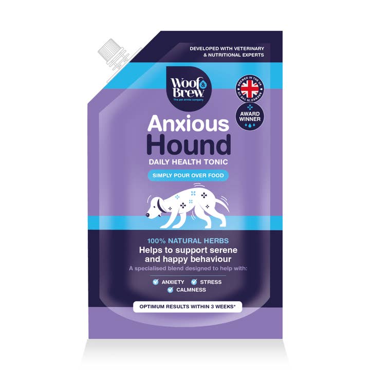 Anxious Hound for Nervous & Stressed Dogs for wholesale by WOOF&BREW LTD