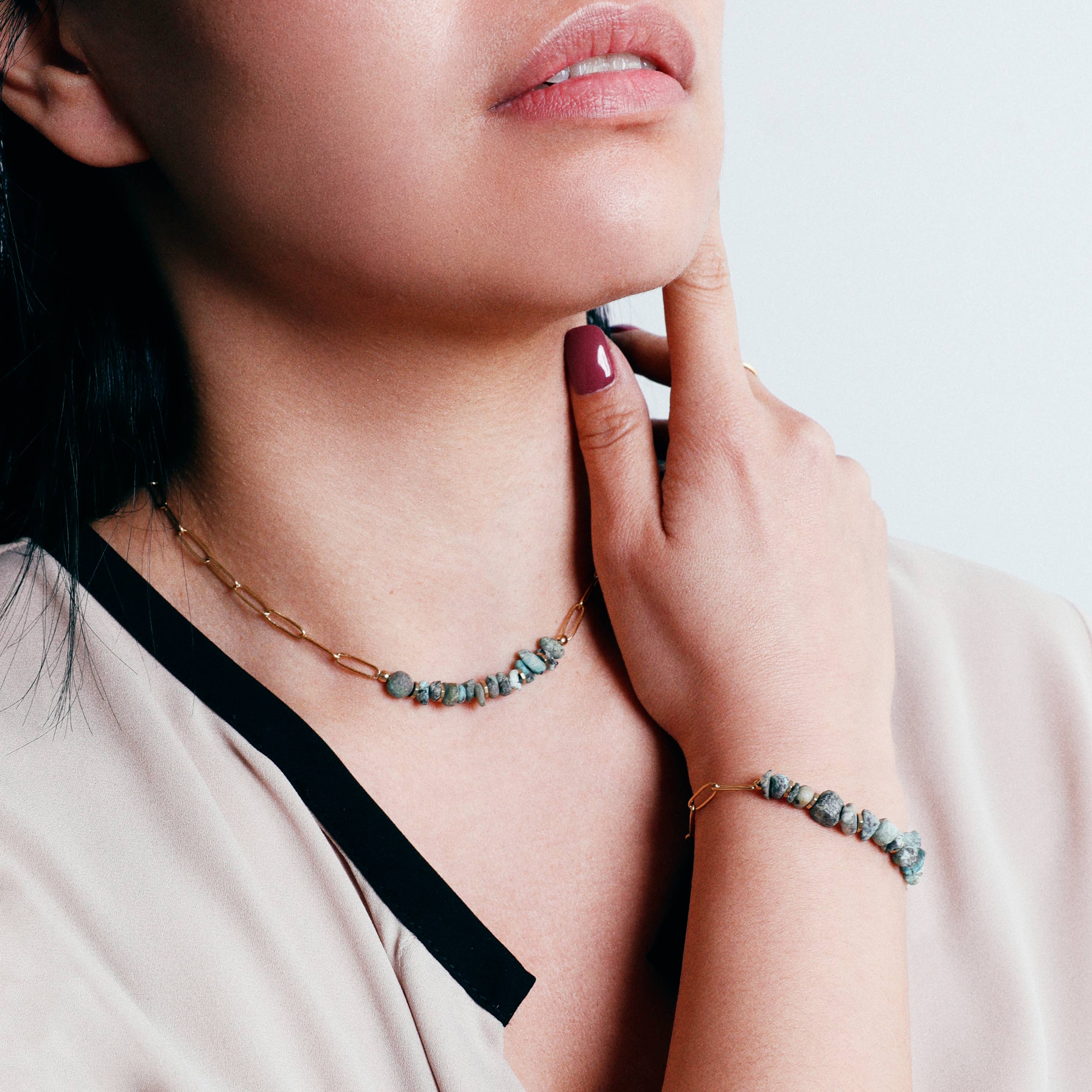 Sonata - Wholesale Snap Jewelry - Steel Stone Bracelet2