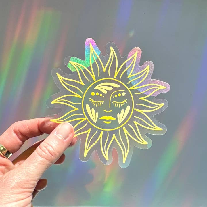 Ten By Ten - Wholesale Suncatcher - Sun Goddess Suncatcher Sticker Rainbow Window Decal1