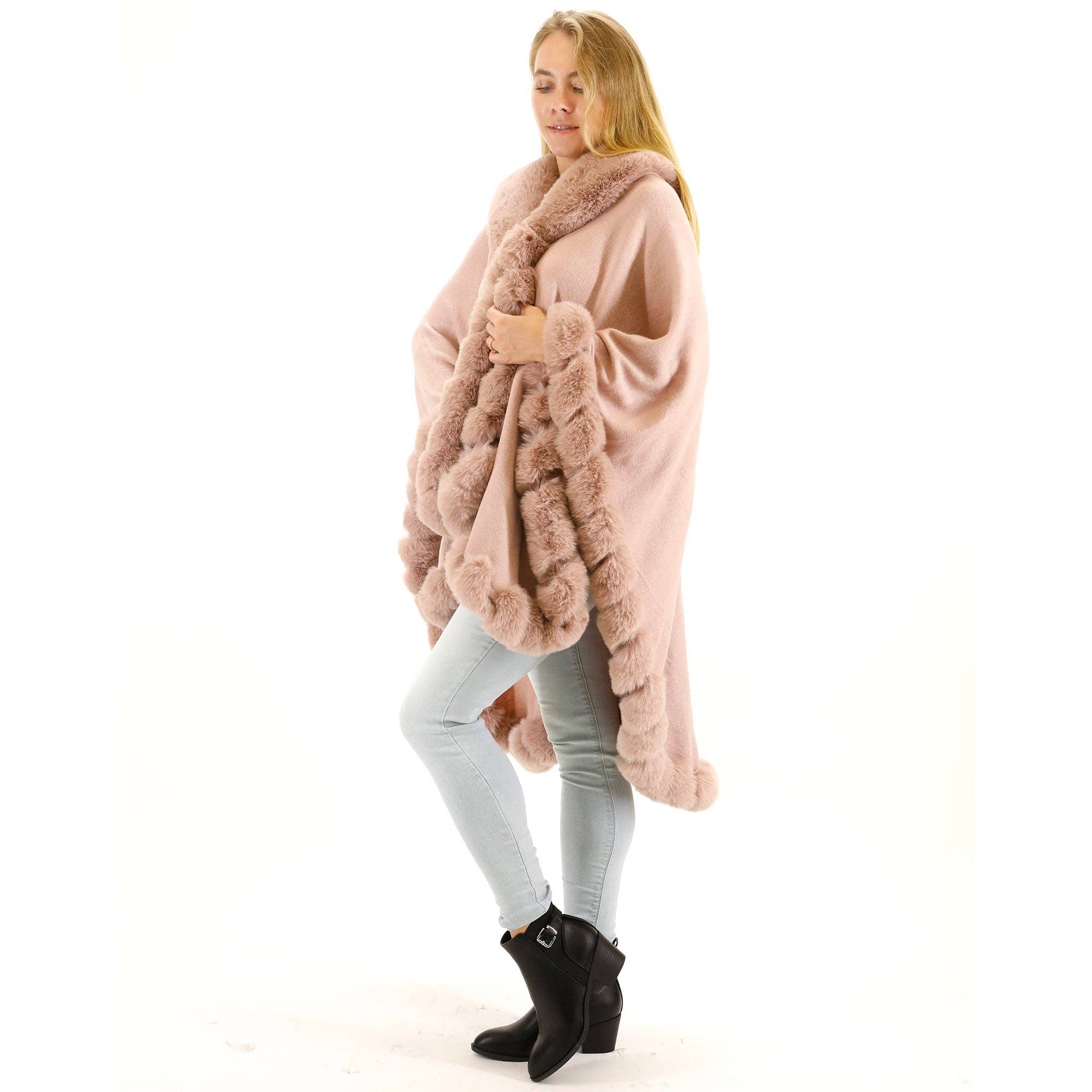 TAPA fashion – Engroshandel Pels-/kunstpelsfrakke - Dame – Ensfarvet pels sjal SW3719 (3 stk)20