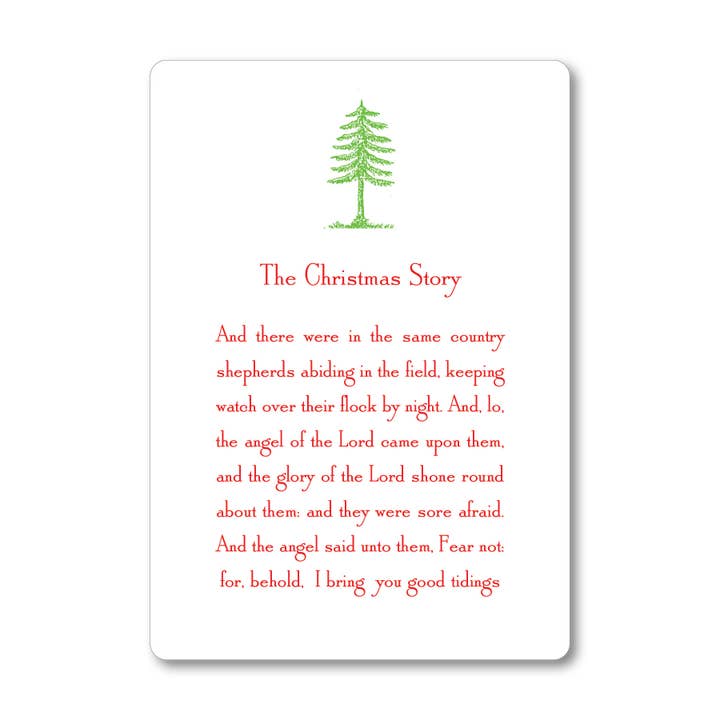 The Christmas Story Prayer Card for wholesale by Shade Tree Greetings