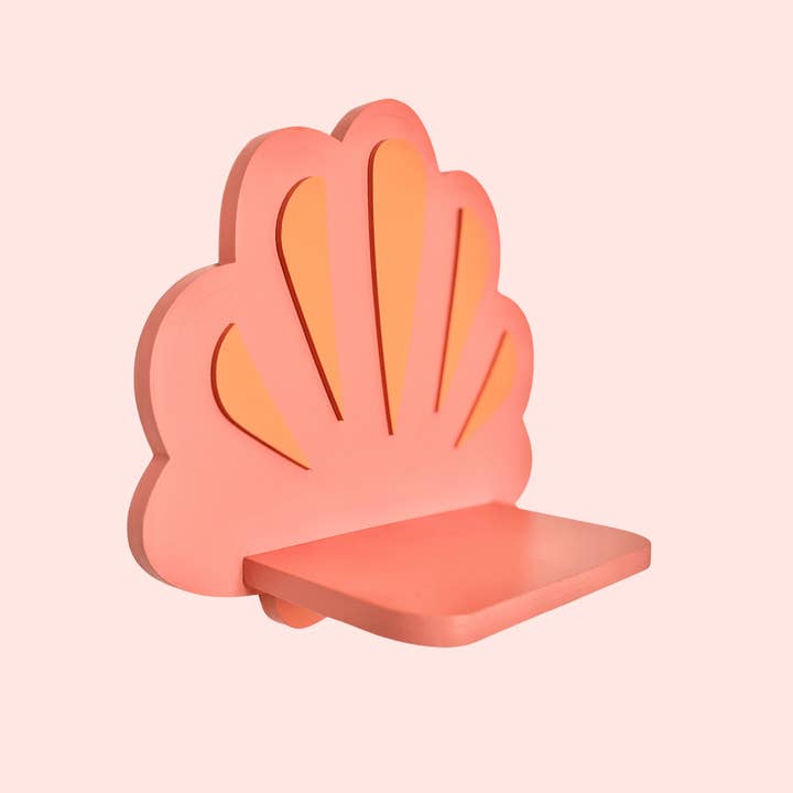 Dopamine Shelves&Decor - Wholesale Wall Mounted Shelf - Coral Pink Shell Shelf | Dopamine Decor Decorative Wall Shelf1