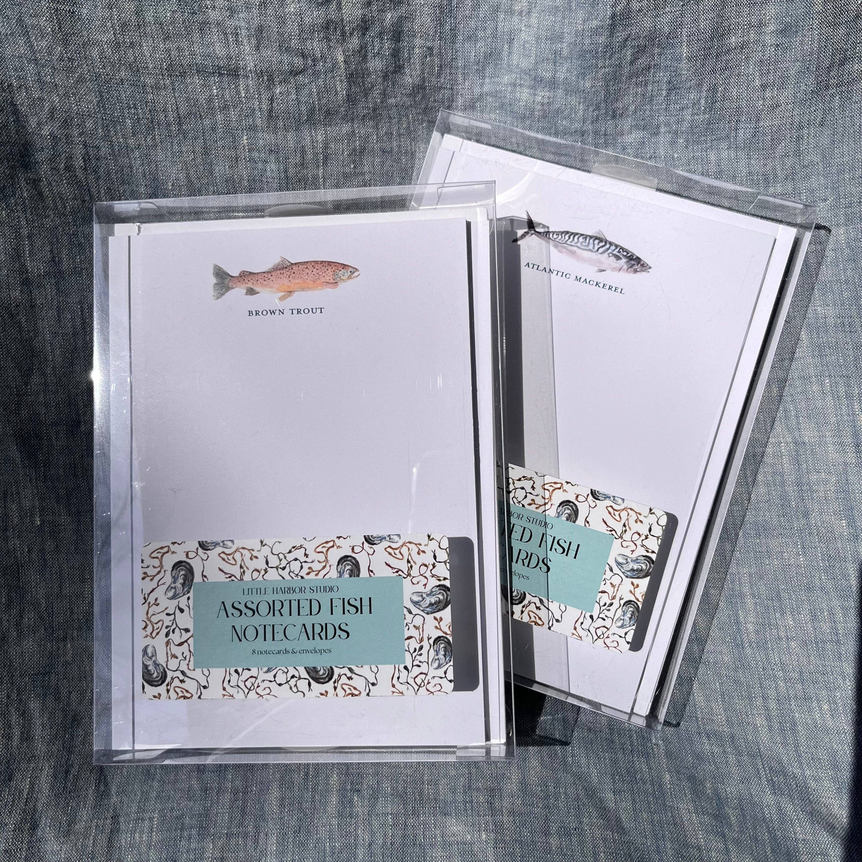 Little Harbor Studio - Wholesale Stationery/Notecard Set - Atlantic Fish Note Cards3