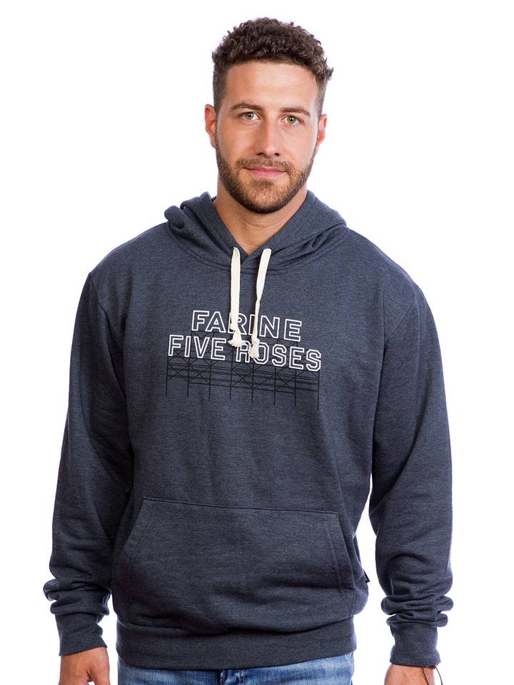 Men’s Farine Five Roses Hoodie — Organic cotton for wholesale by PLB Design