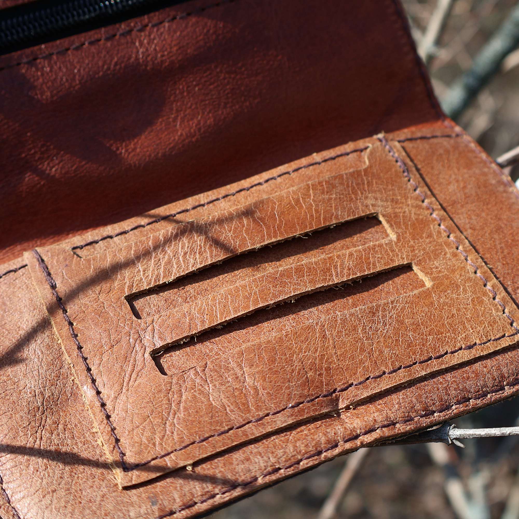 Tribal Trade GmbH – wholesale Cigarette case – Tobacco pouch smooth leather brown with strap tobacco bag6