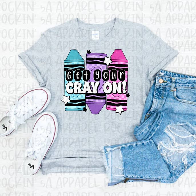 Cray On Tee for wholesale by Rockin’ 5A Apparel