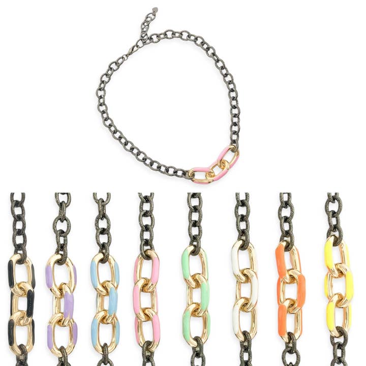 ANK338 - Enamel Chain* for wholesale by OMG Blings