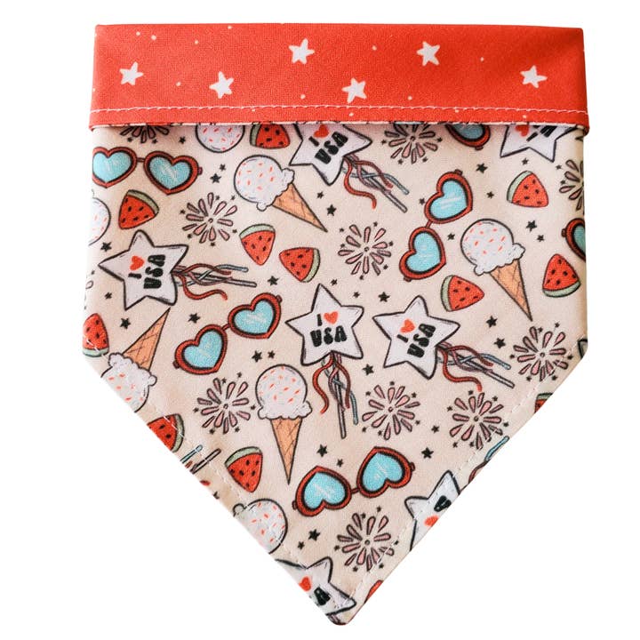 4th of July Celebration - Reversible Dog Collar Bandana for wholesale by Charlie & the Hound