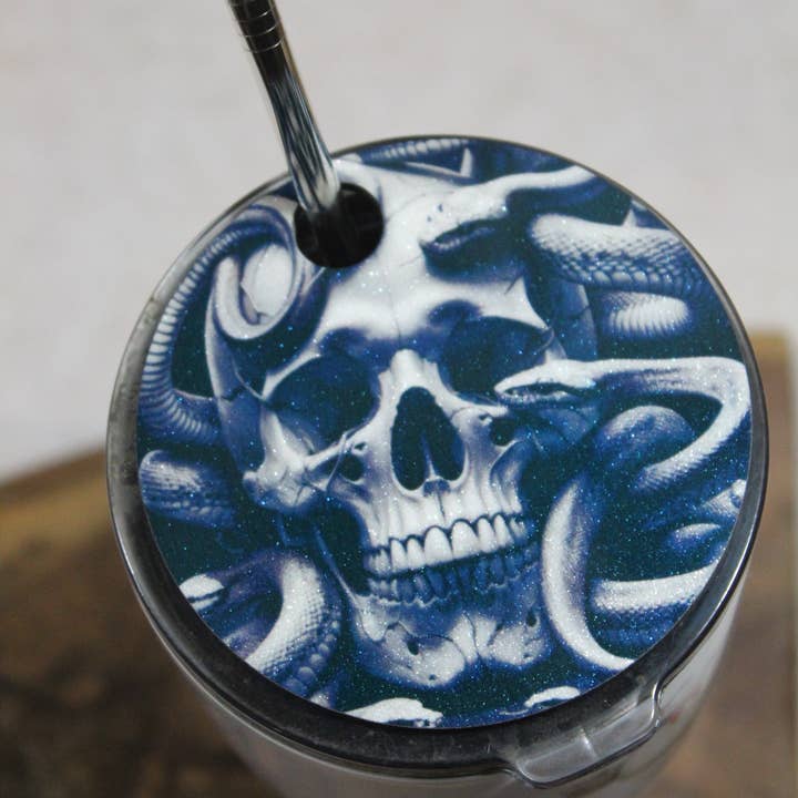 Raven Design - Vendita all'ingrosso Regalo divertente/originale - Teschi e serpenti neri//Toppers Stanly da 40 once 0