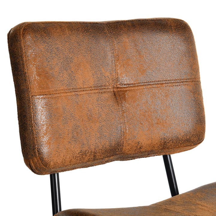 39F Inc. - Wholesale Stool - 26.7in Suede Brown Barstools with Metal Frame2