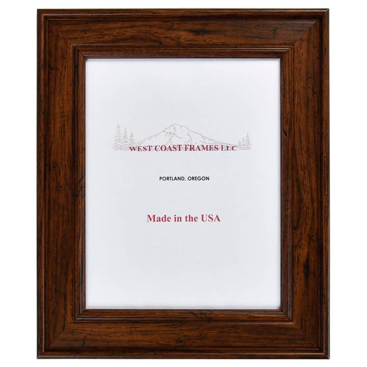 West Coast Frames LLC - Vente Cadres photos - 14041 - Cadre photo rustique en noyer de 2 po en polyéthylène