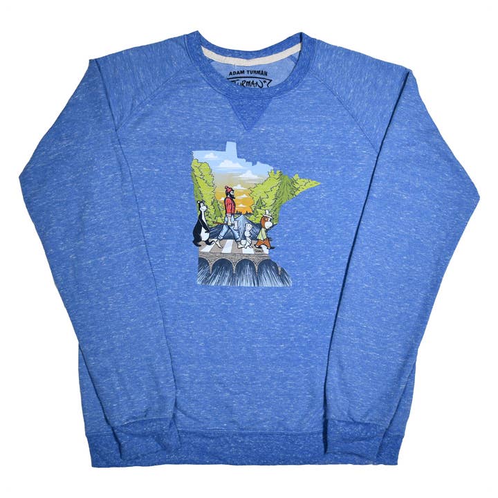 MN Abbey Road State Sweatshirt for wholesale by Adam Turman Artwork Co