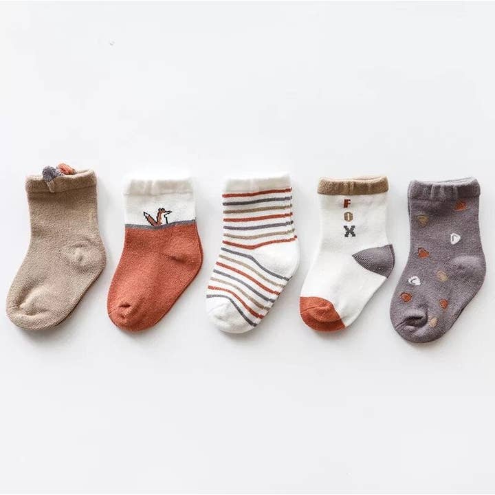 Organic Cotton Socks for Kids- Mr Fox for wholesale by Ozznek Shoes