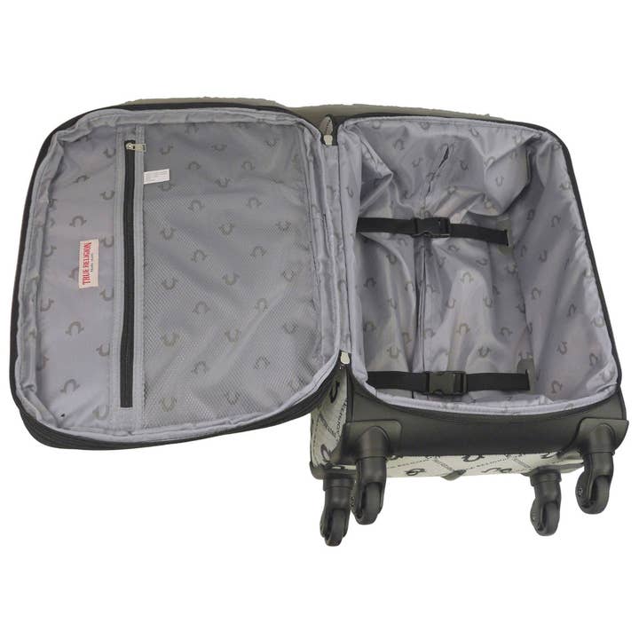 FUL Luggage (Concept One) - Wholesale Luggage - True Religion Grey 23" Soft Sided Logo Monogram Spinner Luggage