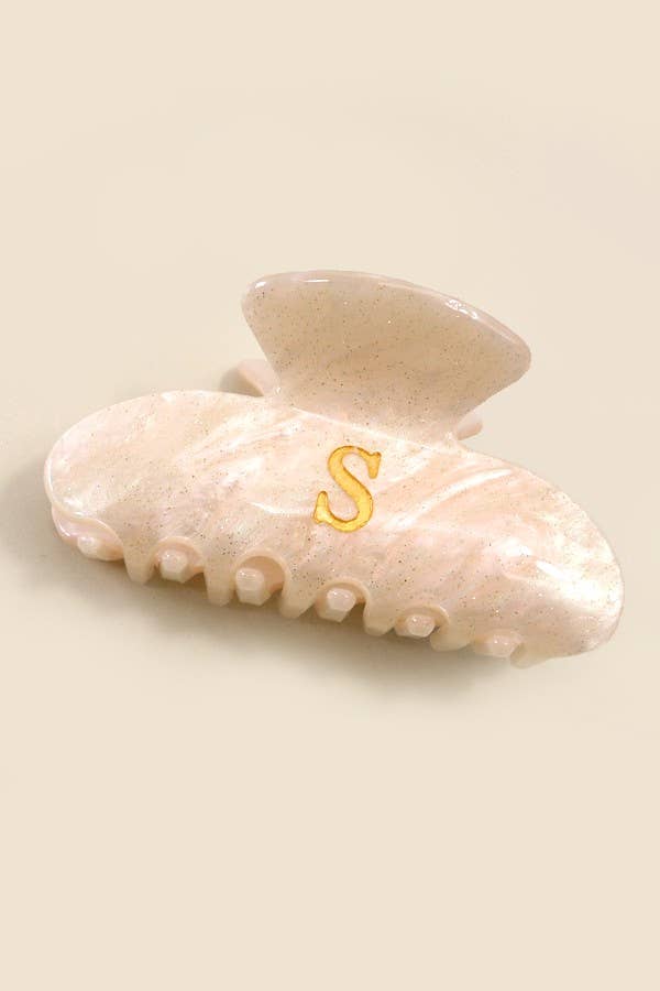 JOSSLYN by wall to wall - Wholesale Hair Clip - Women's - PERSONALIZED INITIAL MONOGRAM HAIR CLAW CLIPS | 40H81510