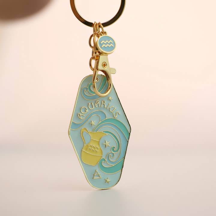 ACCITY - Wholesale Keychain - Women's - Zodiac Motel Keychain – Retro Enamel Design_CWMM1019710