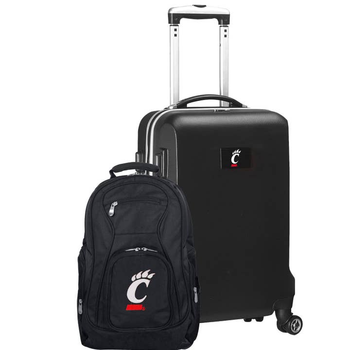 NCAA Cincinnati Bearcats Deluxe 2 Piece Backpack & Carry-On Set for wholesale by Mojo Licensing