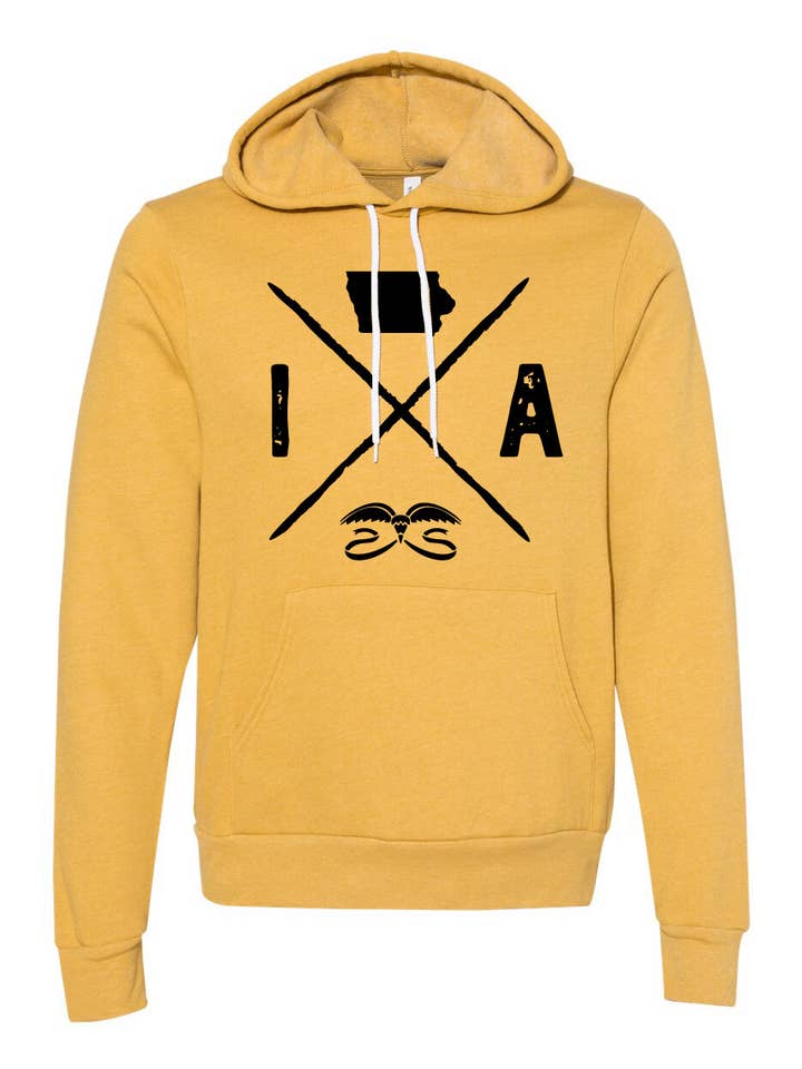Hoody met Iowa Logo voor wholesale door Homeplace Apparel
