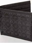 Plånbok i svart siden med läderkant för wholesale av Pangborn Collection