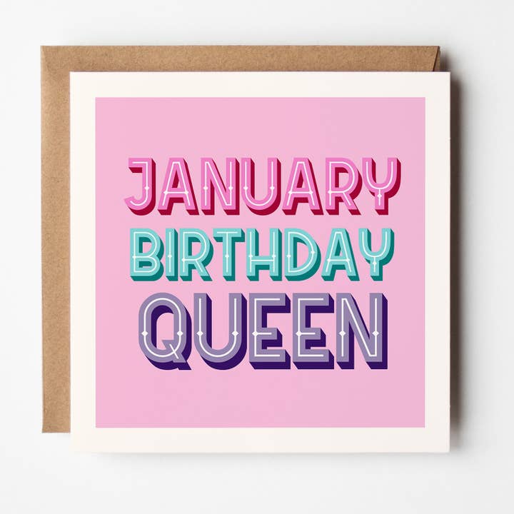 Month Of The Year - Birthday Queen Card for wholesale by Timmy Loves