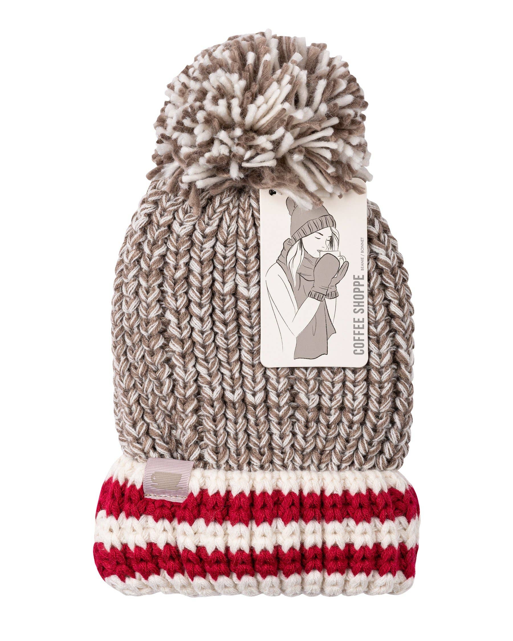 LATTELOVE – Engroshandel Beanie - Dame – Canadiana Beanie af Coffee Shoppe - DK Røget Perle Farve1