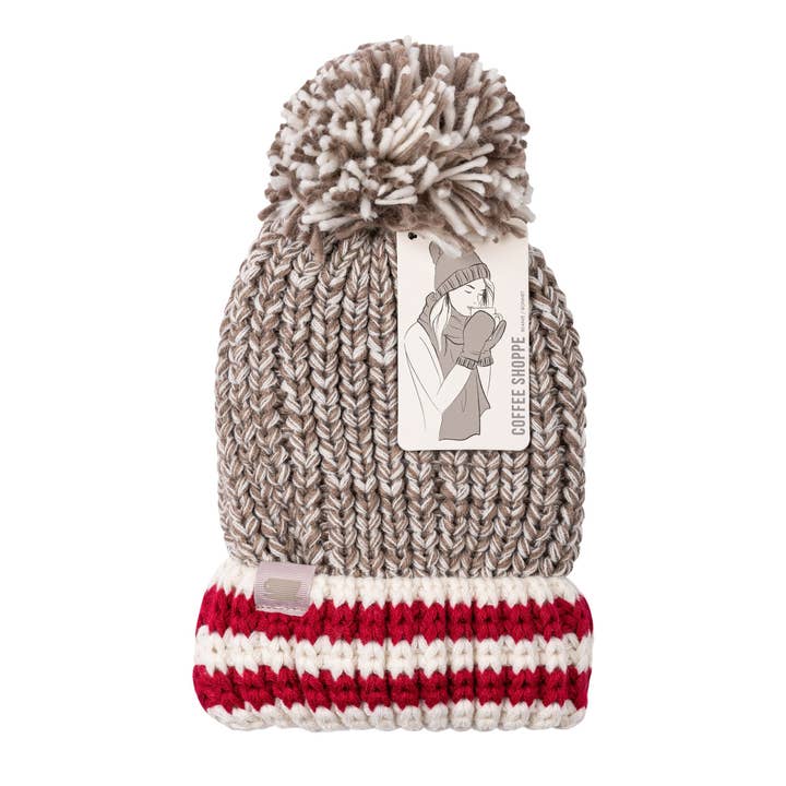 LATTELOVE – Engroshandel Beanie - Dame – Canadiana Beanie af Coffee Shoppe - DK Røget Perle Farve1