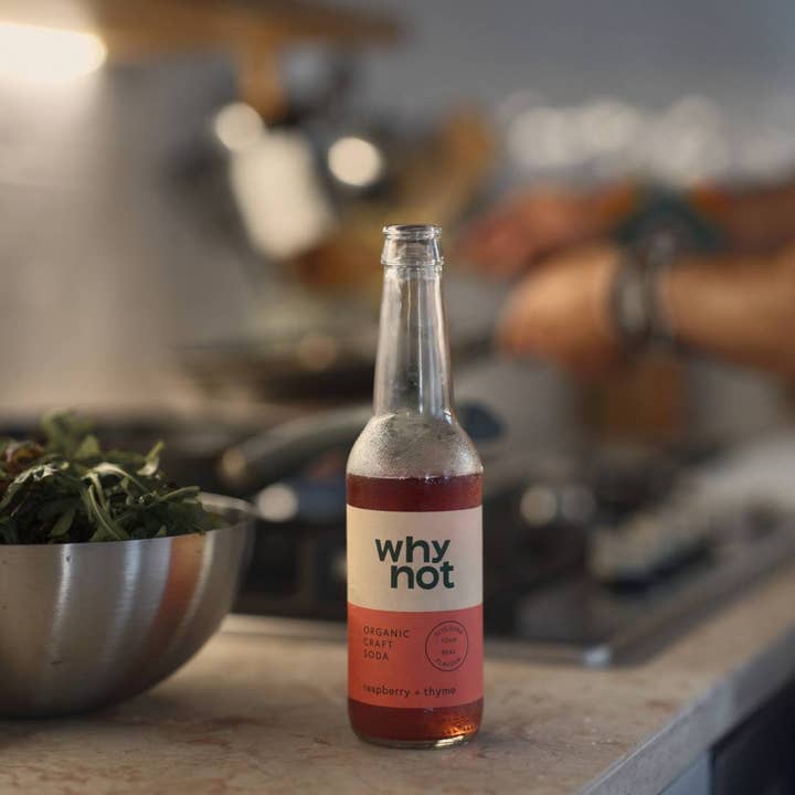 Why Not Soda - Vendita all'ingrosso Bibite/bevande gassate - Raspberry + Thyme - Soda alla frutta biologica (bottiglia)