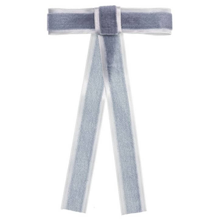 Velvet And Satin Large Ribbon Hairbow Hair Barrette for wholesale by Siena Hair Accessories