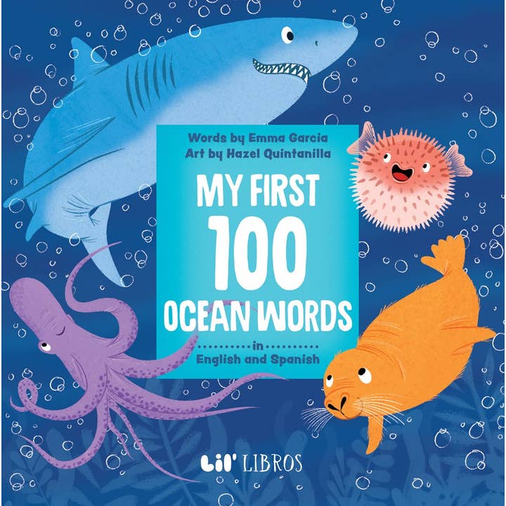 Gibbs Smith - Wholesale Book - Kids - My First 100 Ocean Words in English and Spanish- Lil' Libros